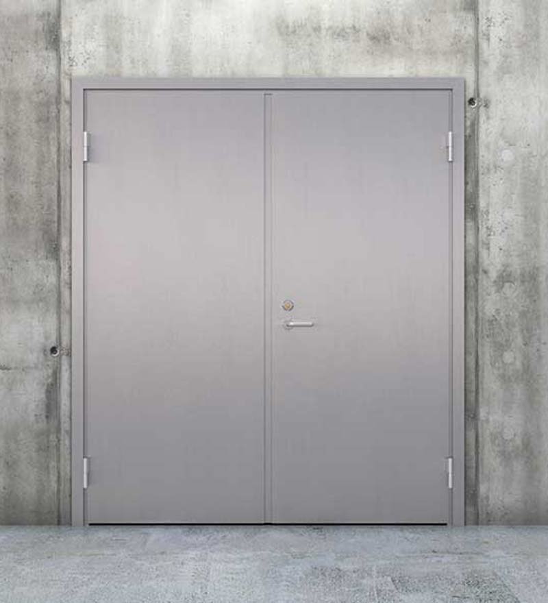 Rustfrie ståldører/branndører tofløyede dører hos AS Norfo