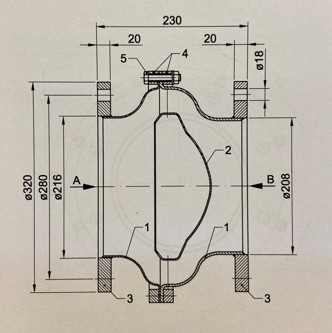 Sjokkventil ESV 4 R til tilfluktsrom - fra Norfo