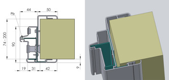 ID Bly Justerbart Foder Karm Thermod aludør fra Norfo