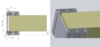 SDC 2 Gerikt begge side med foring i smyg, justerbar_Glassfiberdør_Thermod_Norfo_ill