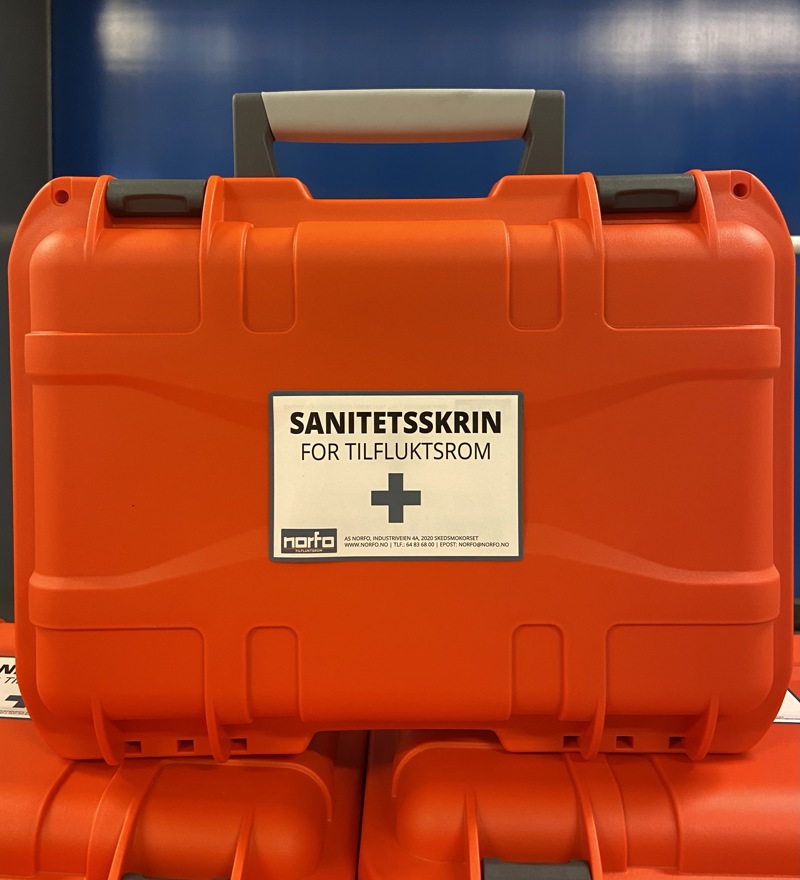 Sanitetsutstyr/sanitetsskrin tilfluktsrom NORFO