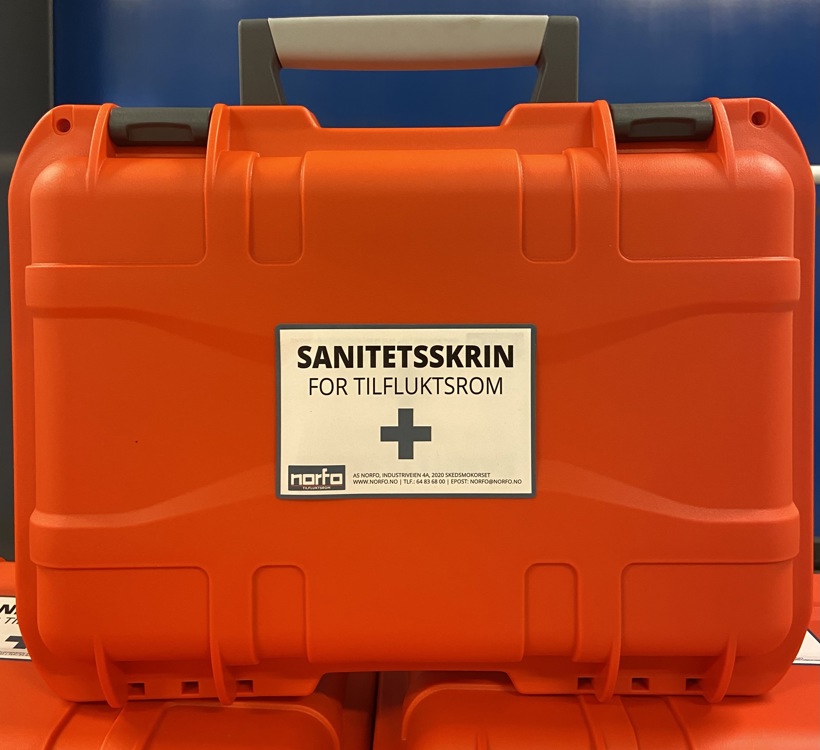 Sanitetsutstyr/sanitetsskrin tilfluktsrom NORFO