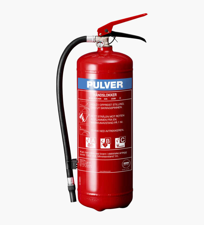 Løsutstyr til tilfluktsrom Pulverapparat 6Kg